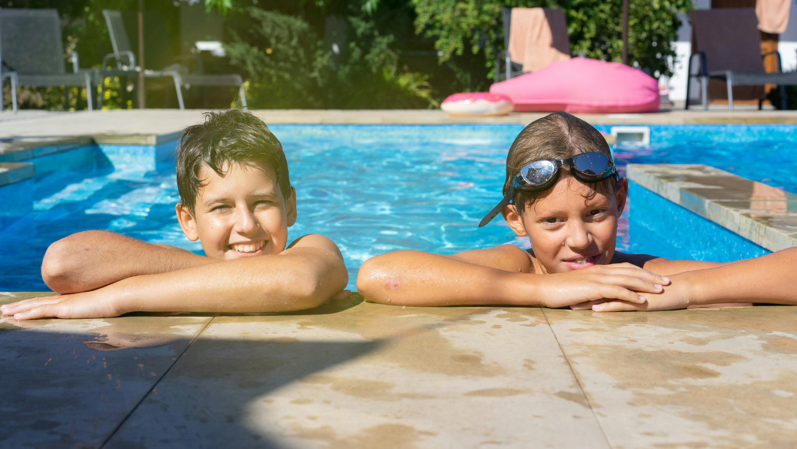 Family-friendly free-form pool in Trinity Falls McKinney TX